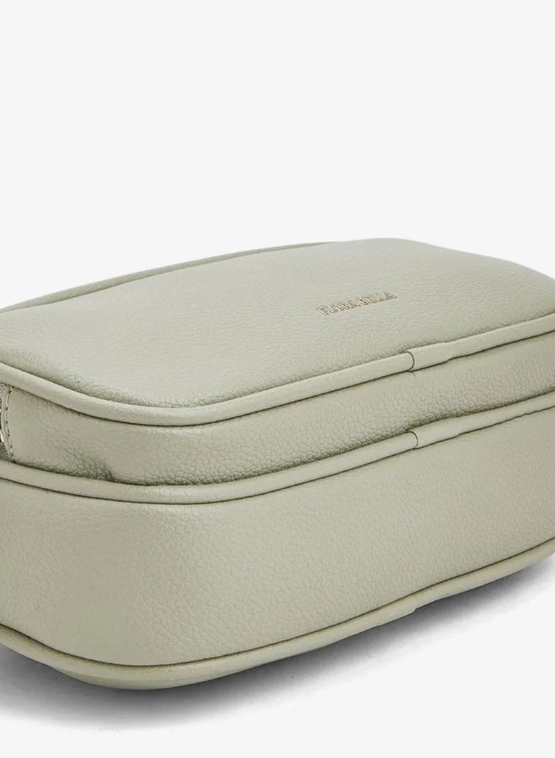 Flora Bella By Shoexpress Green Solid Crossbody Bag with Detachable Strap for Women | Best Price UAE