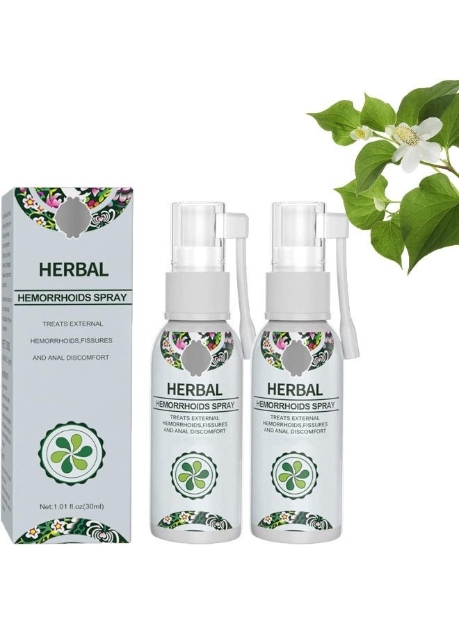 QUAEDING Hemocare Herbal Hemorrhoids Spray, Natural Herbal Hemorrhoids Spray, Hemorrhoids Treatment Removal Spray for Soothing External Hemorrhoids Calms (2PCS) - Image 1