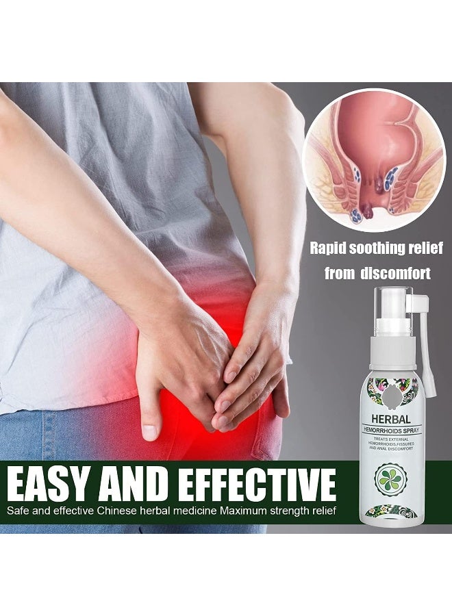 QUAEDING Hemocare Herbal Hemorrhoids Spray, Natural Herbal Hemorrhoids Spray, Hemorrhoids Treatment Removal Spray for Soothing External Hemorrhoids Calms (2PCS) - Image 4