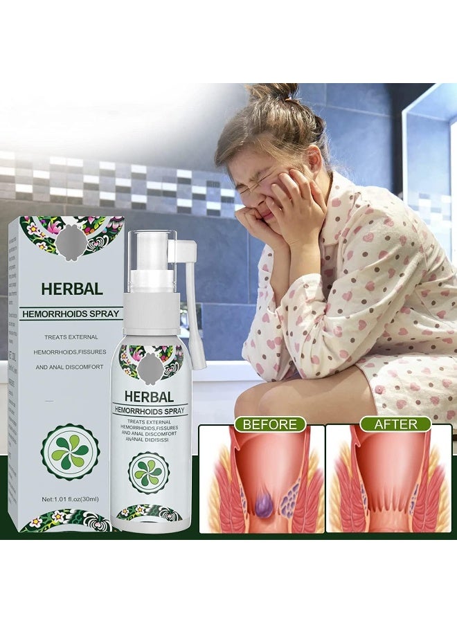 QUAEDING Hemocare Herbal Hemorrhoids Spray, Natural Herbal Hemorrhoids Spray, Hemorrhoids Treatment Removal Spray for Soothing External Hemorrhoids Calms (2PCS) - Image 5