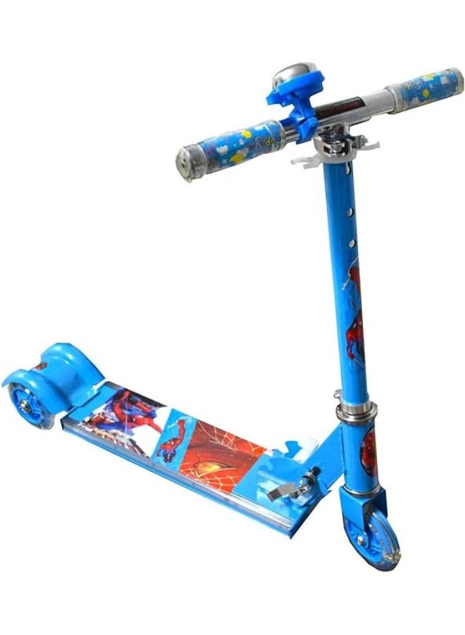 سبايدر مان سكوتر الاطفال ثلاثة عجلة الأزرق - Image 1
