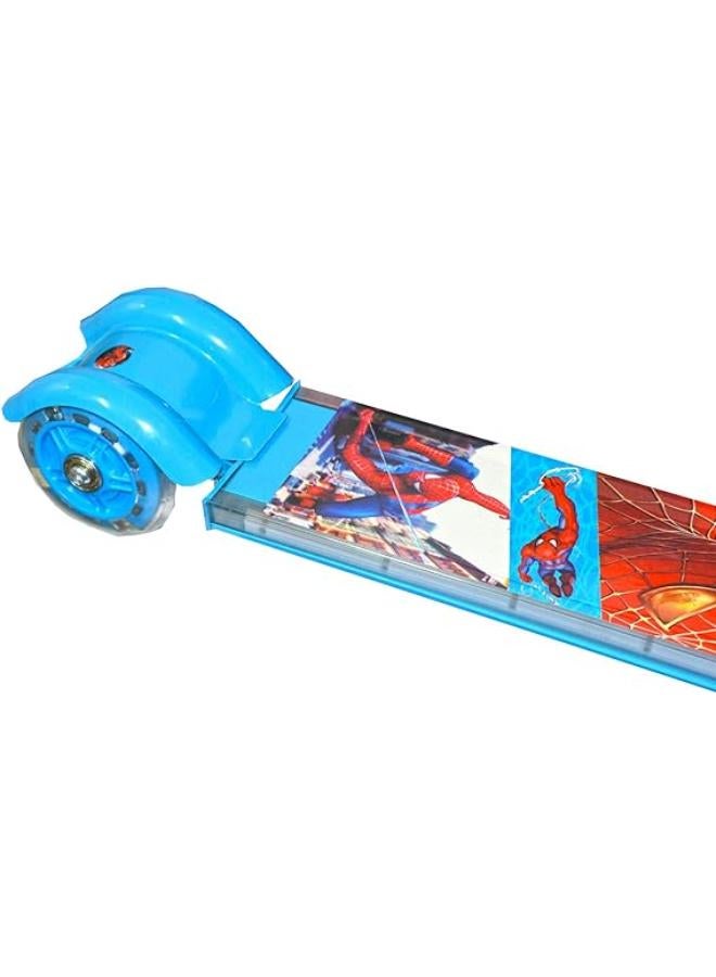 سبايدر مان سكوتر الاطفال ثلاثة عجلة الأزرق - Image 4