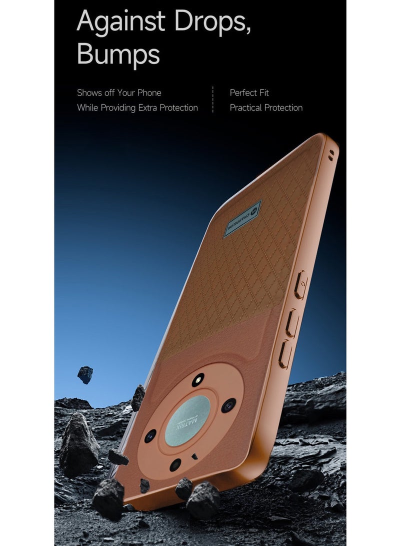 CHAPPELINE Liquid Silicone With Raised Camera Lips Card Holder Case Cover For Honor X9a 5G 2023 Brown  - Image 4