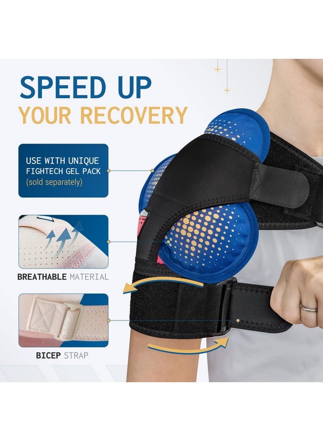 FIGHTECH Shoulder Brace - Support & Injury Prevention Brace- Joint Pain Releaser- Shoulder Compression Wrap Strap - Adjustable Injury Accessories for Shoulders - Premium Quality Strap by FIGHTECH (Pink, S-M) - Image 2
