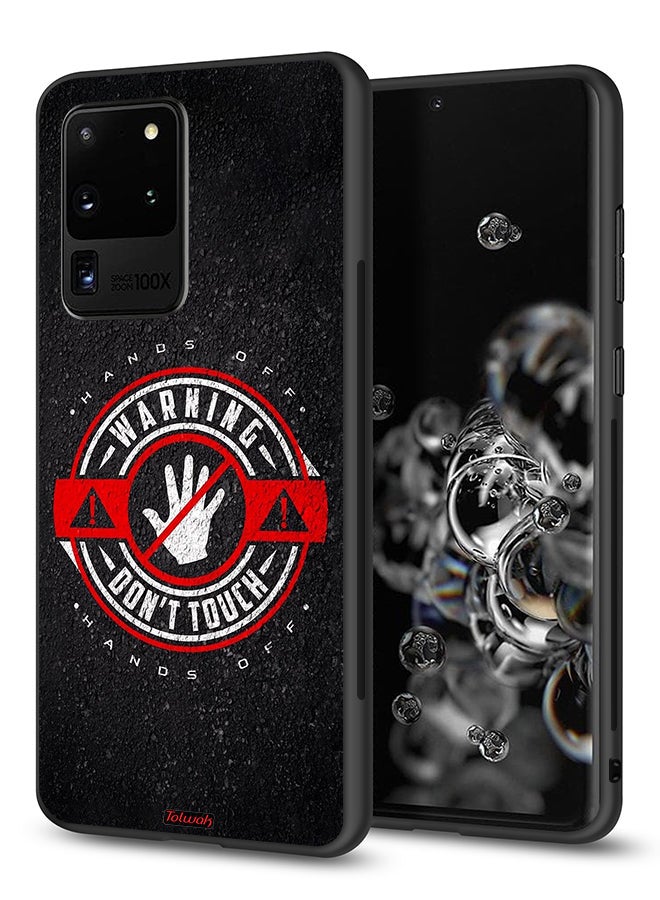 Tolwak Samsung Galaxy S20 Ultra Protective Case Cover Warning Do Not Touch - Image 1