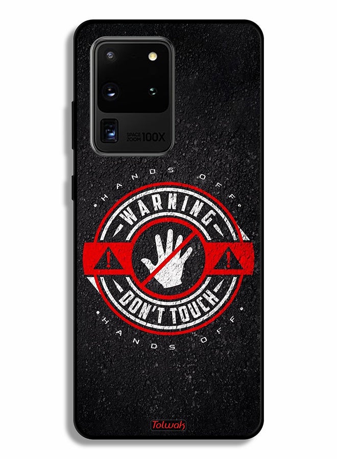 Tolwak Samsung Galaxy S20 Ultra Protective Case Cover Warning Do Not Touch - Image 2