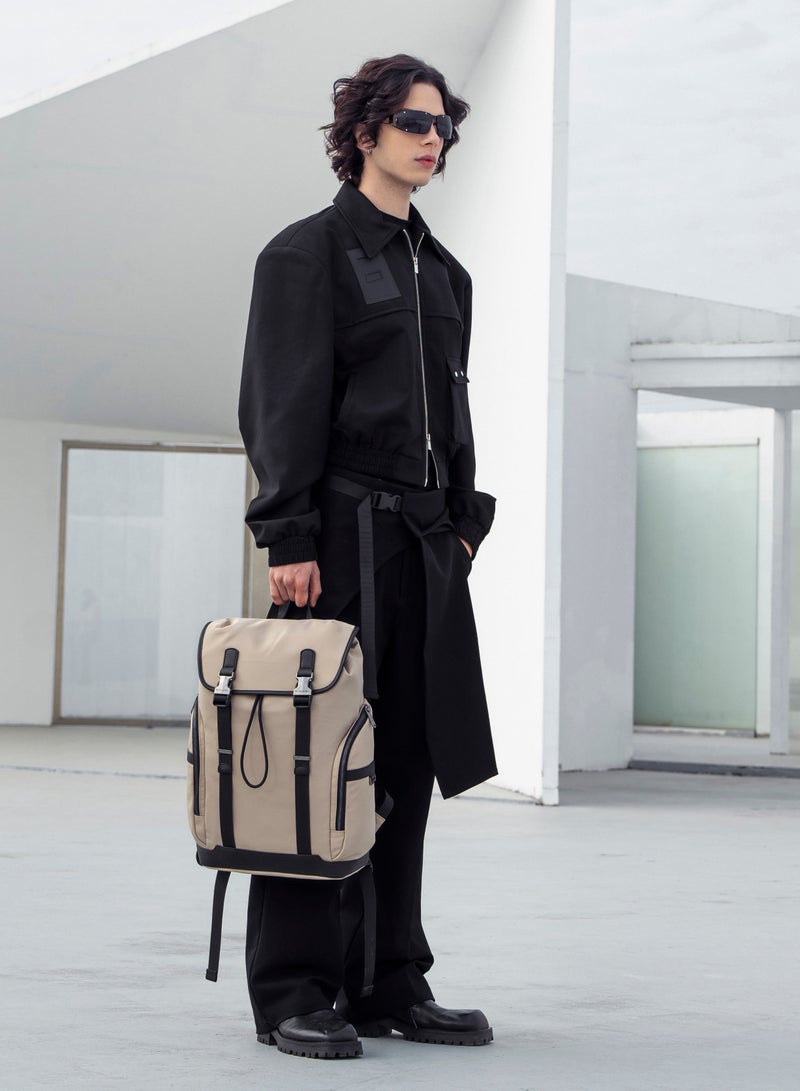 ARCTIC HUNTER Durable Travel Backpack Water Resistant 18 L Computer Bag with Luggage Carry Strap and Anti-Theft Compartment for Men and Women, B00832, Khaki - Image 4