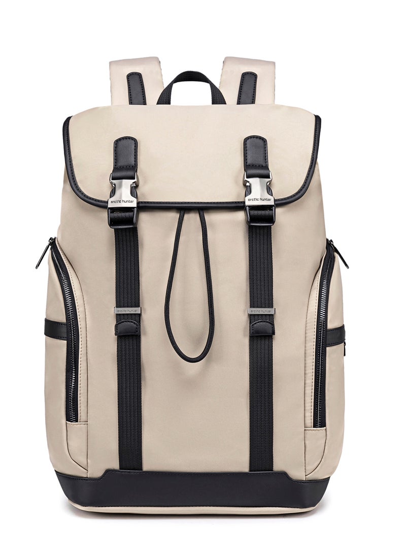 ARCTIC HUNTER Durable Travel Backpack Water Resistant 18 L Computer Bag with Luggage Carry Strap and Anti-Theft Compartment for Men and Women, B00832, Khaki - Image 5