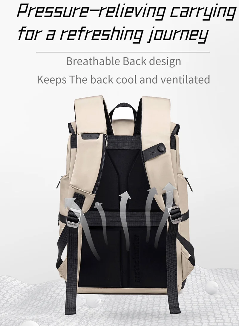 Arctic Hunter Beige Durable Travel Backpack Water Resistant 18 L Computer Bag with Luggage Carry Strap and Anti-Theft Compartment for Men and Women, B00832, Khaki  | Best Price UAE