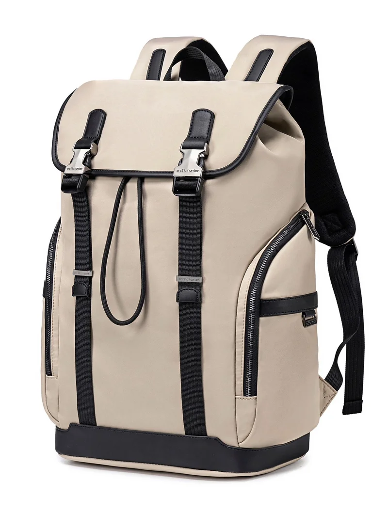 Durable Travel Backpack Water Resistant 18 L Computer Bag with Luggage Carry Strap and Anti-Theft Compartment for Men and Women, B00832, Khaki