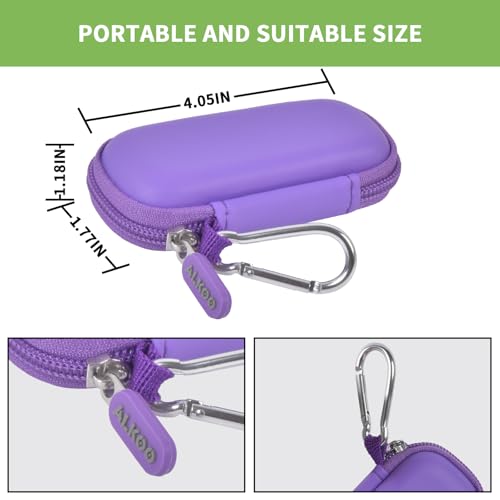 ALKOO USB Flash Drive Case, SD Card Holder Compatible with Thumb Drive, Memory Cards, SDXC SDHC Storage Bag, Electronic Accessories Organizer for SanDisk for Samsung for Inland (Purple) - Image 3