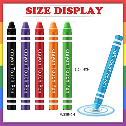 Konohan 12 Pcs Kids Stylus Pen for Touchscreen Tablets, Kids Edition Tablet Crayon Stylus for Children, Compatible with Smartphones Phone Drawing Anti Scratch - Image 2