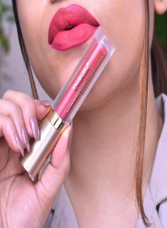 دي بيلي مجموعة أحمر شفاه سائل مطفي من ديبيل ماجستيك، قطعتان | لمسة نهائية مطفية | يدوم حتى 7 ساعات | لا يترك أثراً | مقاوم للتلطخ والماء | خفيف الوزن | (برونزي برناديت، كابرنيه غابرييل) - Image 3