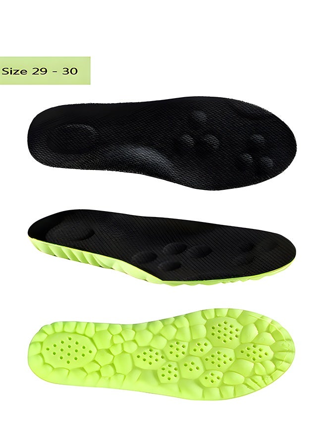 Children's Soft Cushioning Shoe Insoles, Anti Fatigue Odor-Resistant Breathable Insoles with U-Heel Cup, 3D Popcorn Structure PU Inserts for Kids Casual/Sports/Formal Shoes, Cut to Fit - Image 1