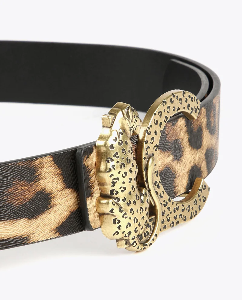 Lola Casademunt Reversible animal print belt