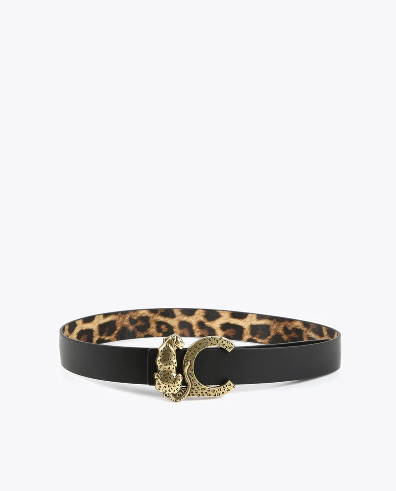 Lola Casademunt Reversible animal print belt