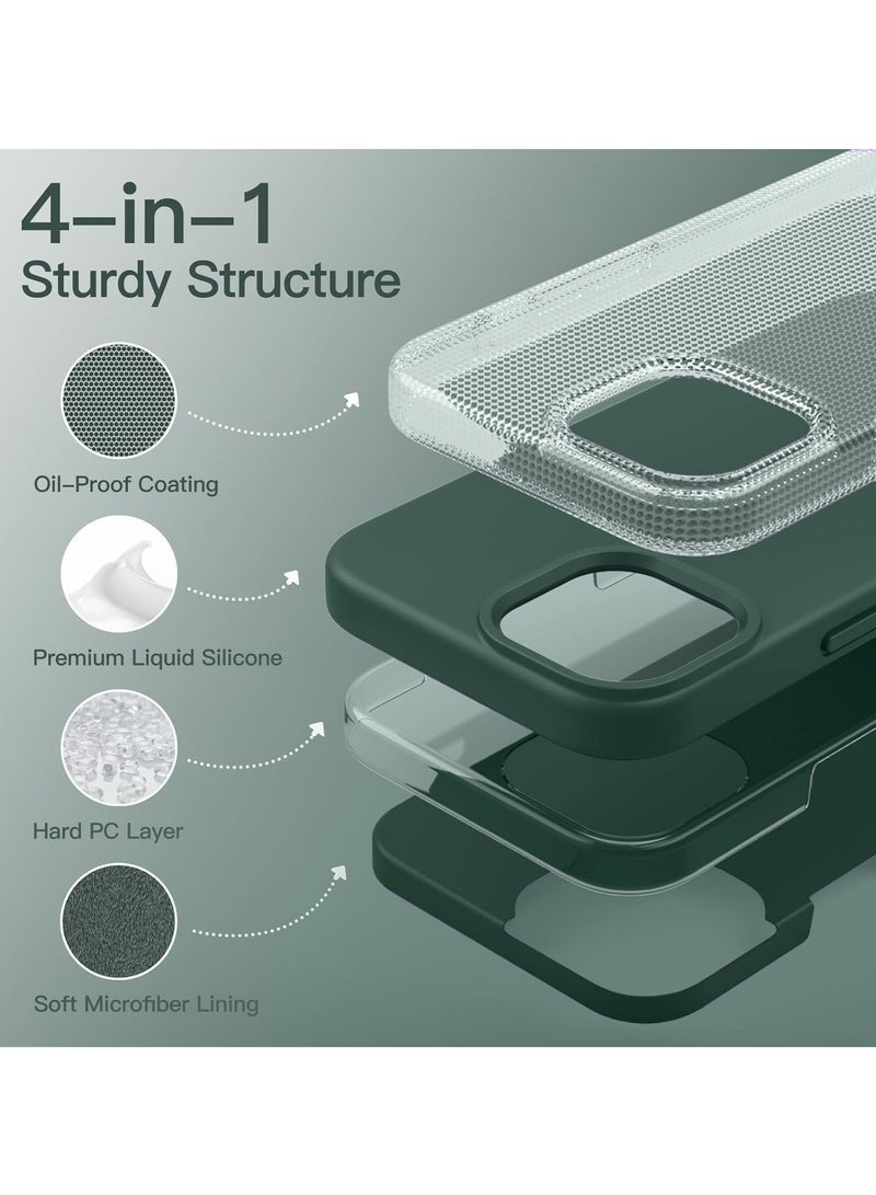 LEDIN Silicone Case for iPhone 14 Plus Silky Soft Touch Full Body Protective Phone Case Shockproof Cover with Microfiber Lining - Image 3