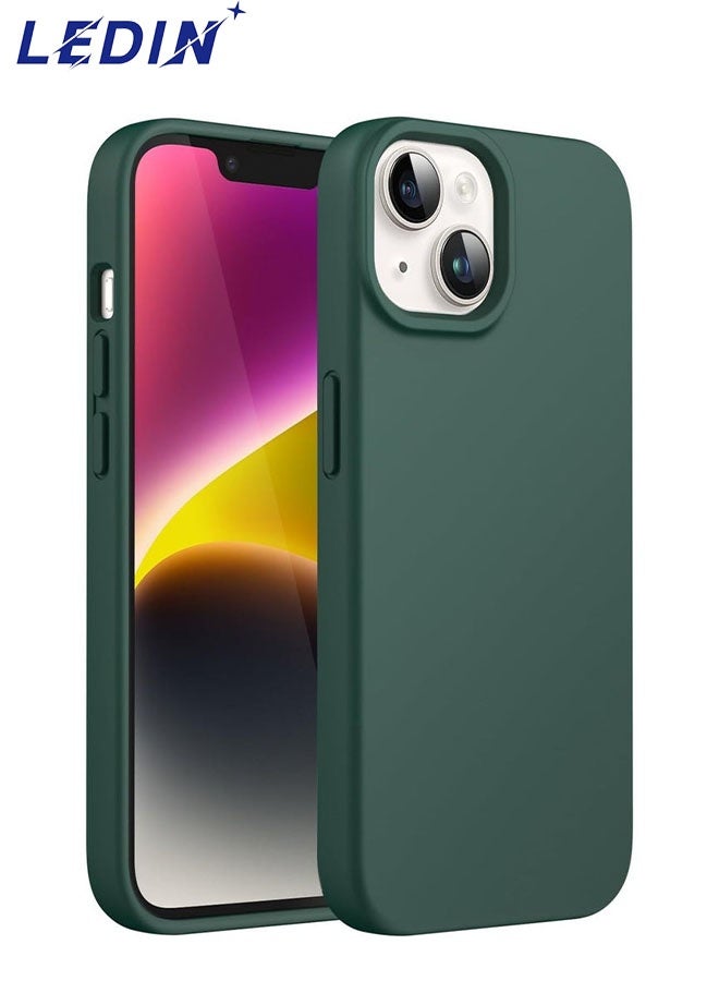 LEDIN Silicone Case for iPhone 14 Plus Silky Soft Touch Full Body Protective Phone Case Shockproof Cover with Microfiber Lining - Image 1