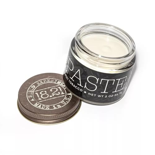 18.21 Man Made Hair Styling Product, 2oz. Original Sweet Tobacco Scent in Paste with Natural Shine Finish - Image 1