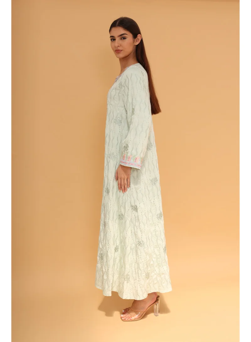 IKKXA  Petal Jalabiya IK1100 Green  | Best Price UAE