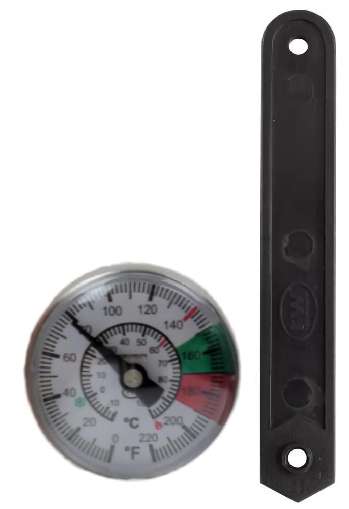 Rattleware Milk Frothing Thermometer Barista Coffee Steaming Thermometer with 5 Stainless Steel Probe 1 Dial Fixed Clip Fast Readout Easy Temperature Gauge for Latte Cappuccino Foam