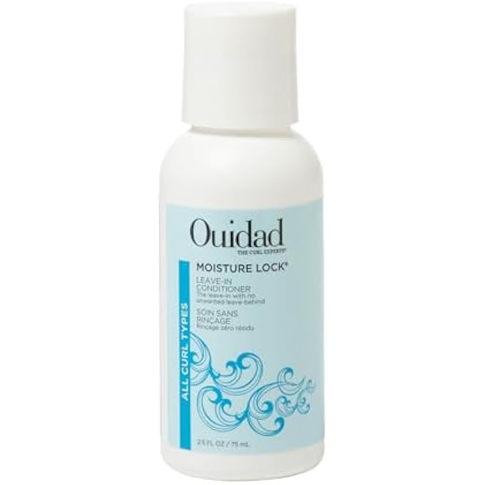 Ouidad MOISTURE LOCK LEAVE IN CONDITIONER FOR CURLY HAIR - 2.5 FL OZ, HYDRATING CURL CONDITIONER & HAIR DETANGLER 2-IN-1 MOISTURIZING CONDITIONER & PRIMER FOR SOFT, HYDRATED HAIR, ALL CURL TYPES - Image 1