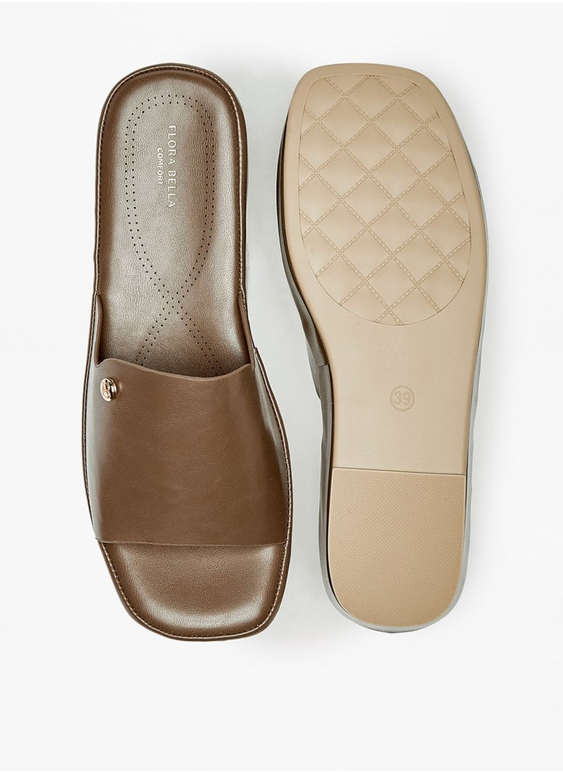 Flora Bella By Shoexpress - Womens Solid Slip On Sandals With Platform Heels By Shoexpress - Image 1