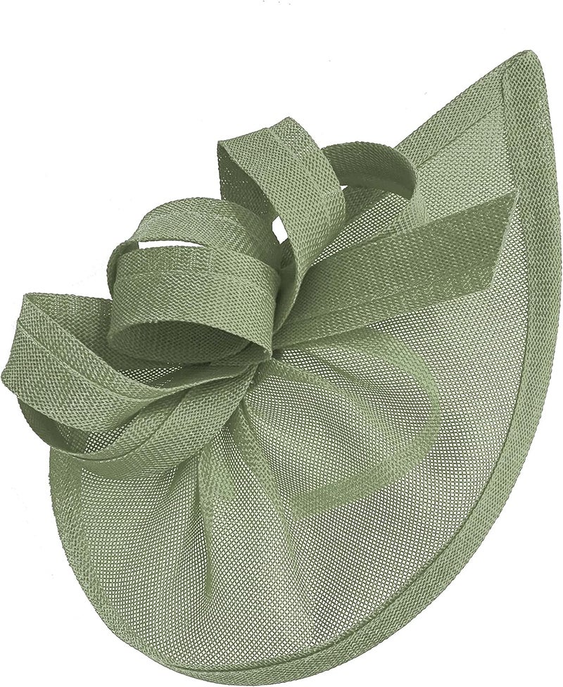 Vegan Moon Hoop Fascinator Hat on Headband Wedding Ascot Races Bespoke Sinamay Disc