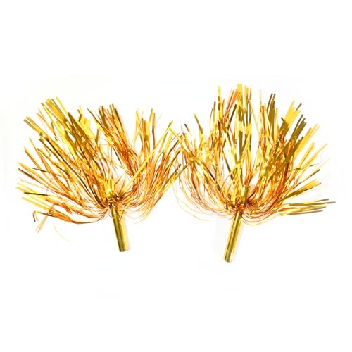 AMAROBA ,12 PC POM POM for School Dance , Cheerleaders POM POM for Kids and Adults 6 Set ( 12 PC ) (Gold) - Image 4