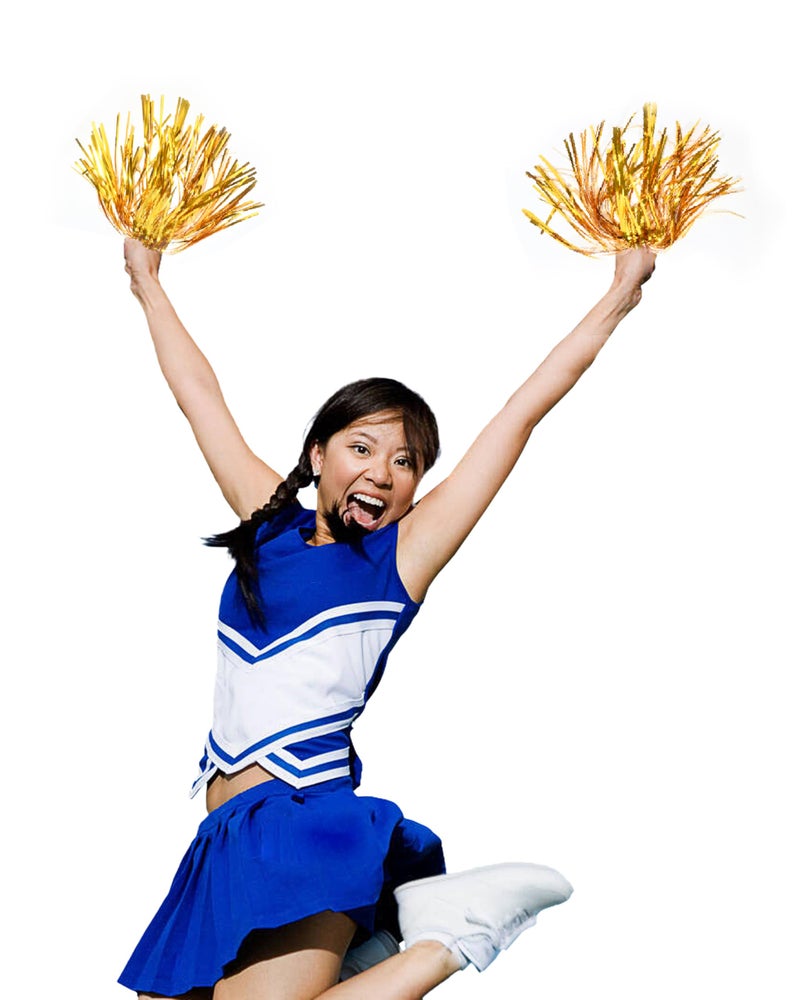 AMAROBA ,12 PC POM POM for School Dance , Cheerleaders POM POM for Kids and Adults 6 Set ( 12 PC ) (Gold) - Image 2