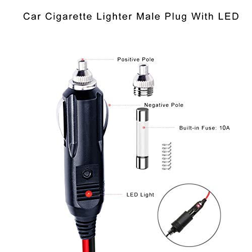 SPARKING 4.5FT Battery Charger Cable Car Alligator Clips Cigarette Lighter Male Plug Adapter Kit Trickle Charger Socket Auto Sae 2Pin Charging Alligator Clamp Batteries Chargers Solar Panels Extension Cable - Image 4