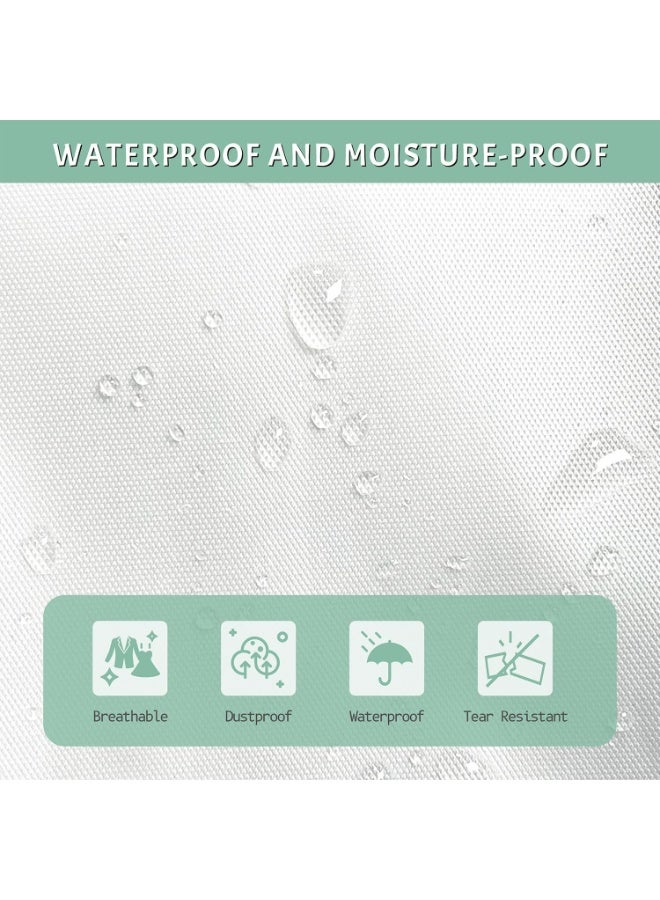 كوفوز الملابس تغطي حقيبة مع سحاب, بدلة كيس الغبار مقاومة للأقمشة التخزين, حقيبة غطاء فستان العروس, حقيبة تخزين فستان الزفاف ل أباياس, فستان طويل, فستان المساء مع سحاب (أسود) - Image 3