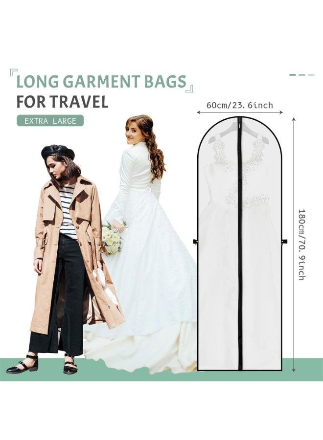 كوفوز الملابس تغطي حقيبة مع سحاب, بدلة كيس الغبار مقاومة للأقمشة التخزين, حقيبة غطاء فستان العروس, حقيبة تخزين فستان الزفاف ل أباياس, فستان طويل, فستان المساء مع سحاب (أسود) - Image 2