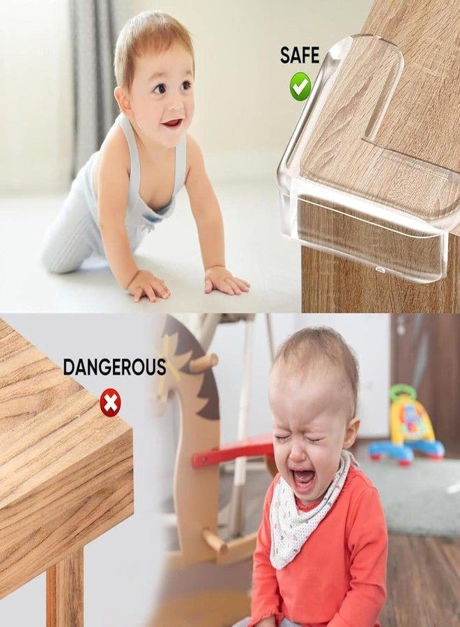Kizlo Silicone Table Corner Protector for Baby | Baby Proofing Edge & Corner Guards | Transparent Table Corners Edge Protector | Baby Bed Protector Side Walls(Pack of 6) - Image 3