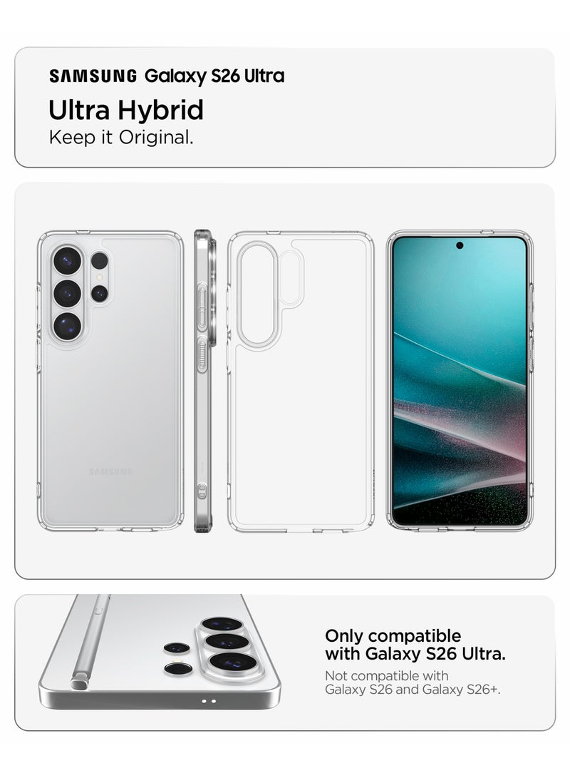 Spigen Ultra Hybrid Samsung Galaxy S26 ULTRA Case Cover (2026) - Crystal Clear - Image 2