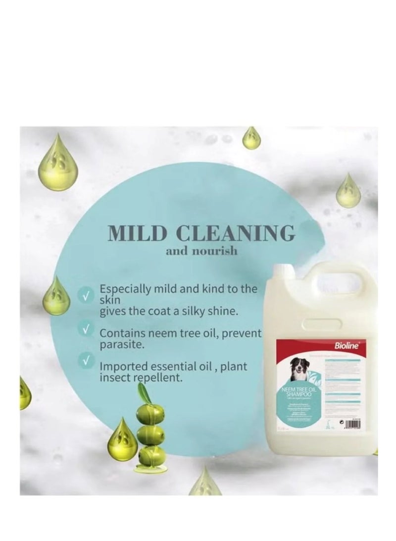 بايولاين شامبو للكلاب بزيت شجرة النيم - 5 لترات - Image 2