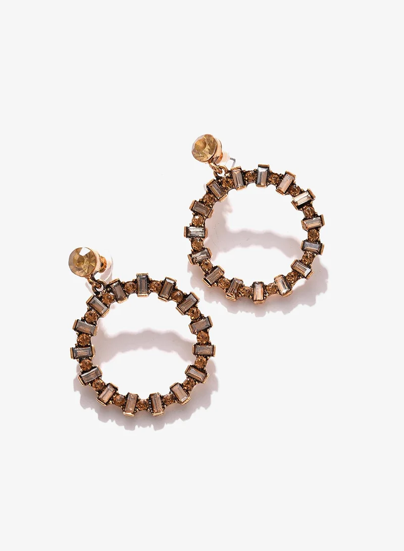 سوهي أقراط متدلية عصرية برونزية اصطناعية