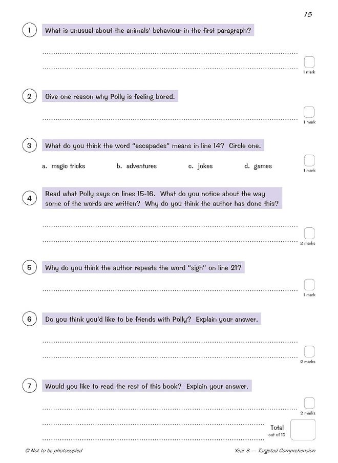 null - New KS2 English Targeted Question Book: Year 3 Reading Comprehension - Book 2 (with Answers) - Image 1