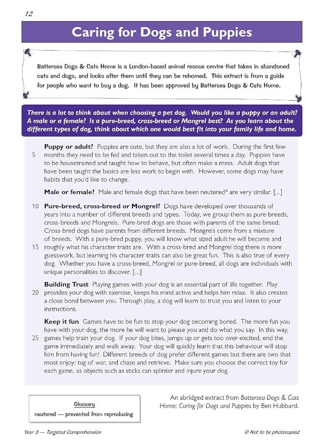 null - New KS2 English Targeted Question Book: Year 3 Reading Comprehension - Book 2 (with Answers) - Image 1