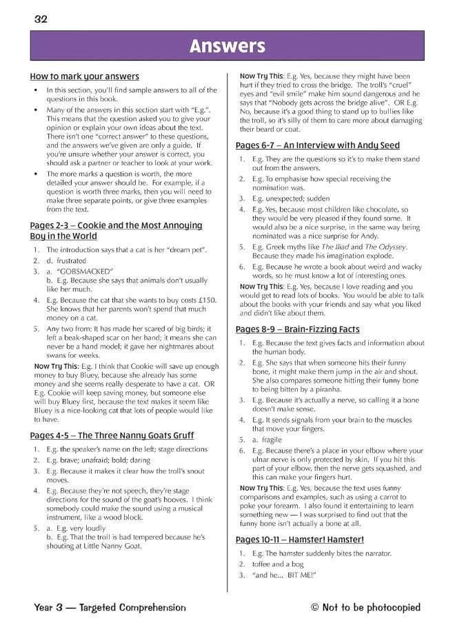 null - New KS2 English Targeted Question Book: Year 3 Reading Comprehension - Book 2 (with Answers) - Image 1