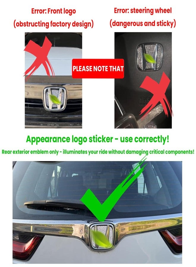 CUCHIYUN 2022 Accord Bling Car Accessories Car Rear Logo Emblem Sticker Shiny Crystal Sticker Interior Accessories Compatible with Accord Accessories 10th Civic Sedan 2022 2021 2020 2019 2018 - Image 2