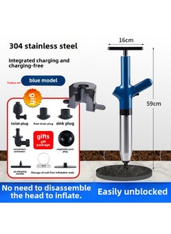Generic High-Pressure Toilet Plunger Tool Blue 