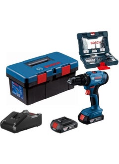 BOSCH 183-Li Cordless Electric Drill, 18V Li-Ion Battery, with Charger, 43ACC Set and Fisher Man Box 