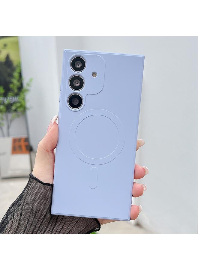 S-TOP Case For Samsung Galaxy S24 FE 5G Solid Color Liquid Silicone MagSafe Magnetic Phone Case - Image 1