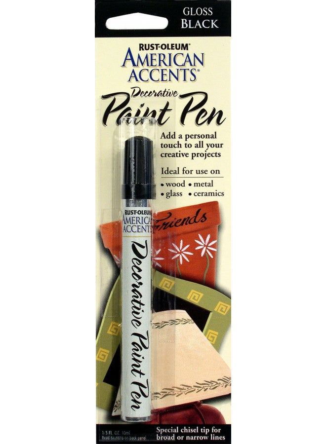 Rust-Oleum 215123 American Accents Satin Decorative Paint Pen, Black, 1/3-Ounce (Packaging may vary) - Image 2
