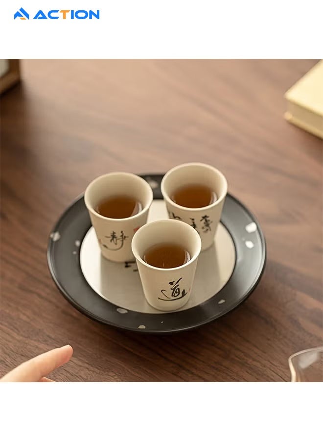 ACTION 8-Piece Ceramic Coffee Cups Set (45ml) , Floral Pattern, Machine-Printed, Cardboard Box - Image 5