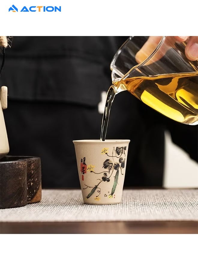 ACTION 8-Piece Ceramic Coffee Cups Set (45ml) , Floral Pattern, Machine-Printed, Cardboard Box - Image 4