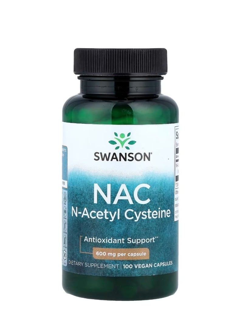 سوانسون NAC 600 ملغ 100 كبسولة نباتية - Image 1