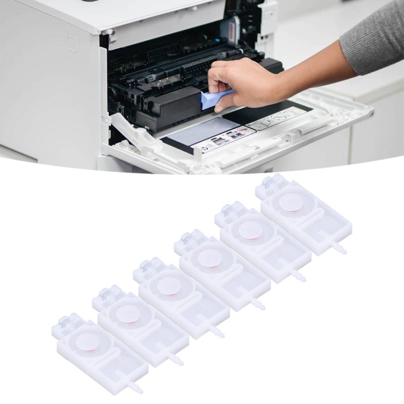 6 Pcs Ink Damper Replacement Printer Ink Damper Solvent Inkjet Head Plug in For XP600 Printer White - Image 4