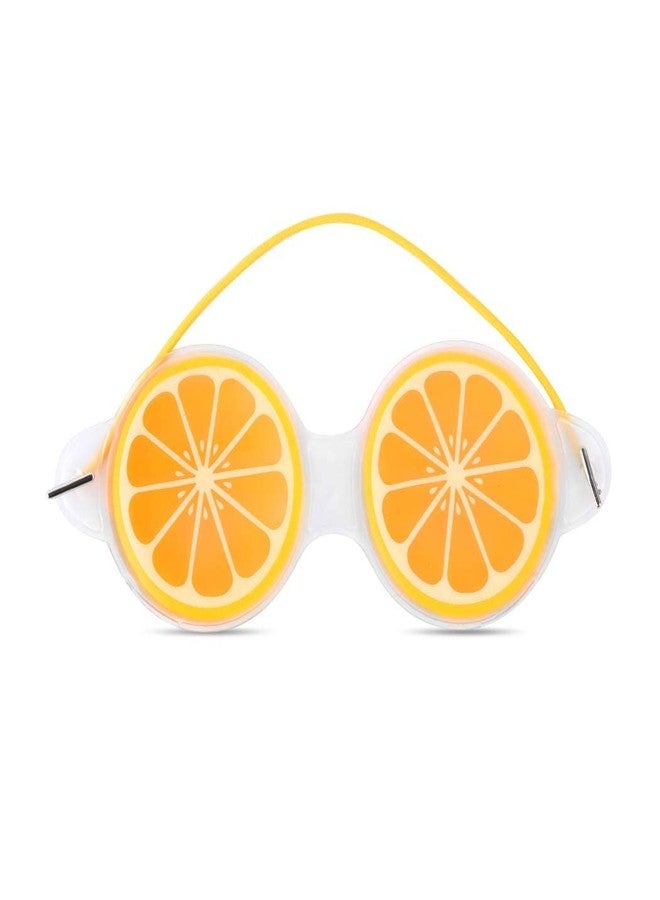 JUDEE Gel Eye Mask for Dark Circles and Puffiness, Cold and Hot Packs Reusable Cute Cooling Ice Eye Masks, Relief Migraine Eyes Swollen, Soft & Non Toxic Suitable for Kids, Woman and Man (Orange) - Image 1
